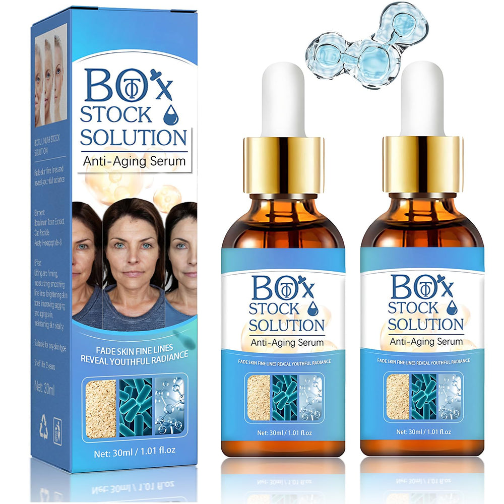 Yuanyuuo 2Box serum bottle close-up highlighting sleek packaging and hydrating formula.