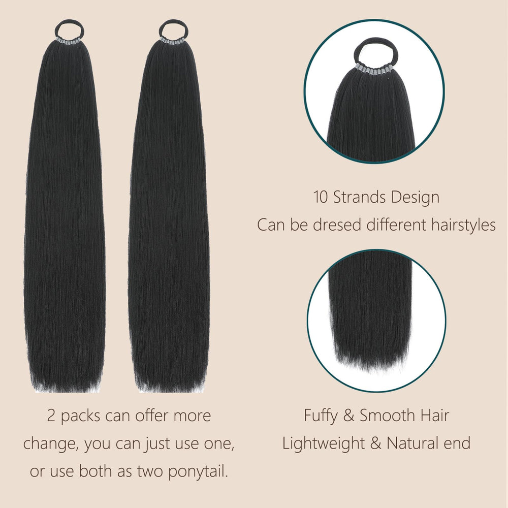 Yubao Hair natural-looking soft synthetic fibers offer versatile styling options.