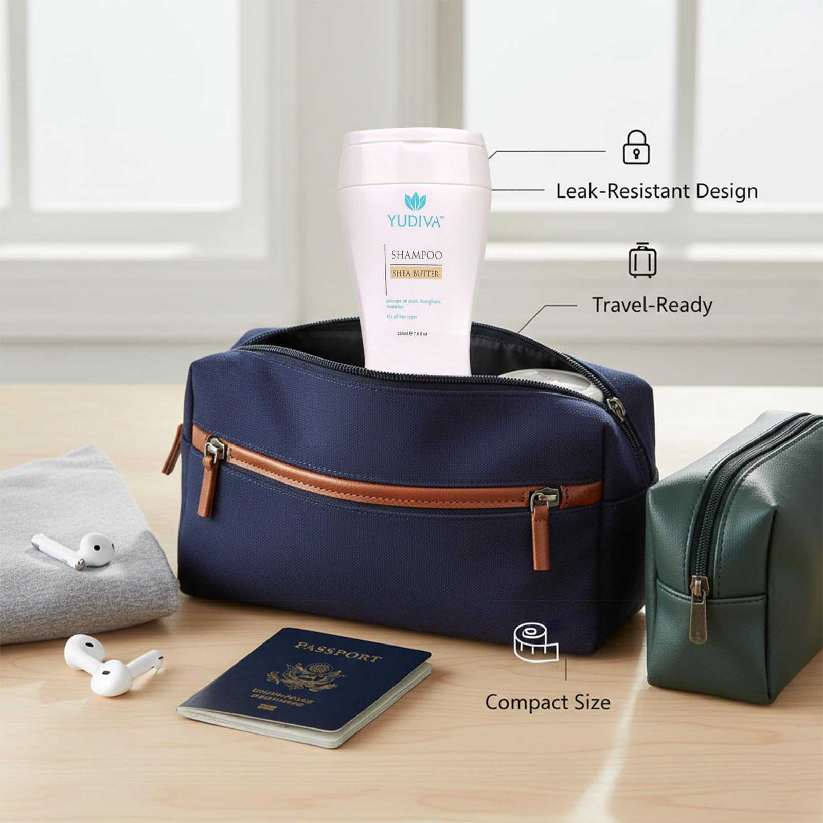 Compact travel-ready packaging from YUDIVA for on-the-go routines.