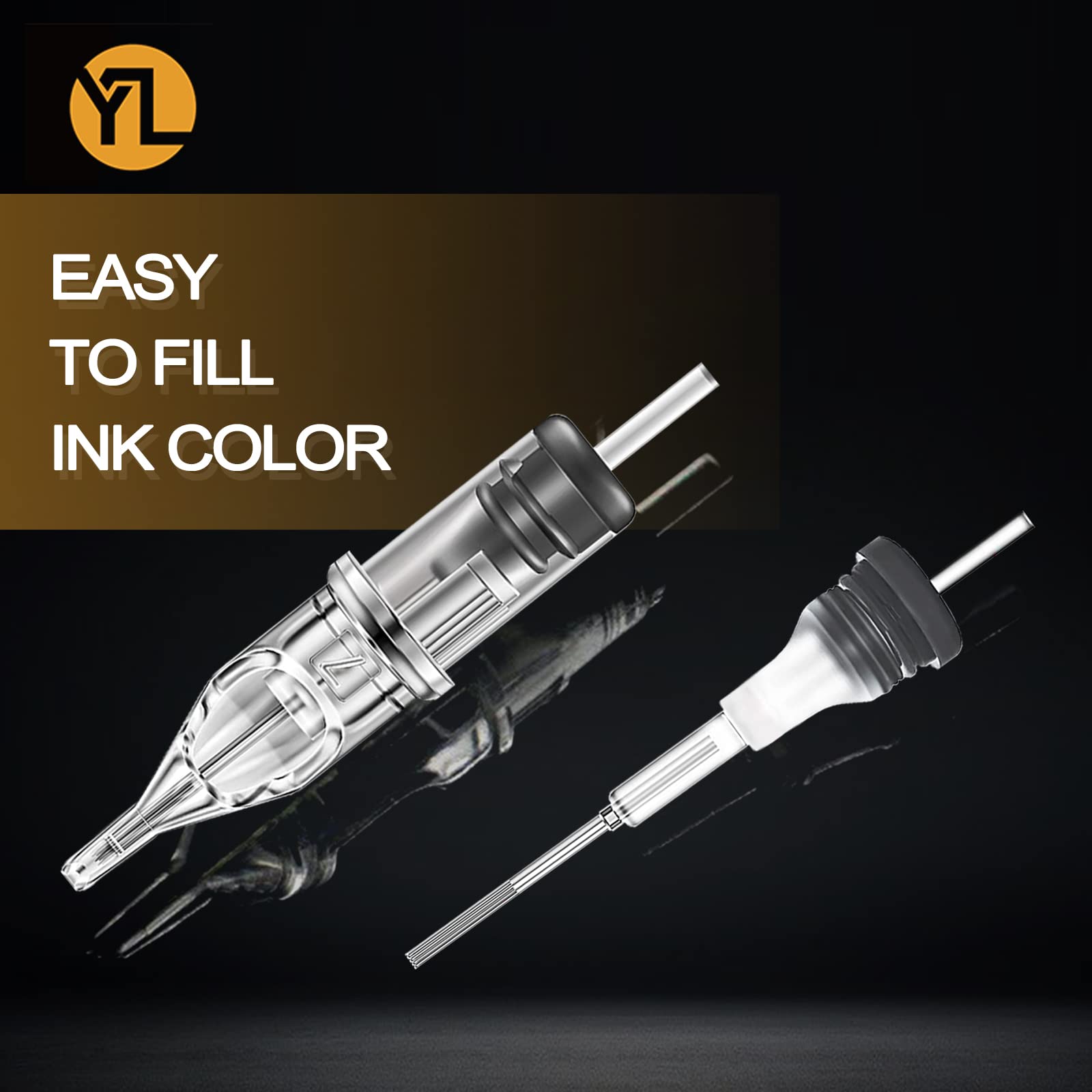 Yuelong cartridge ink flow with funnel tip supports even distribution.