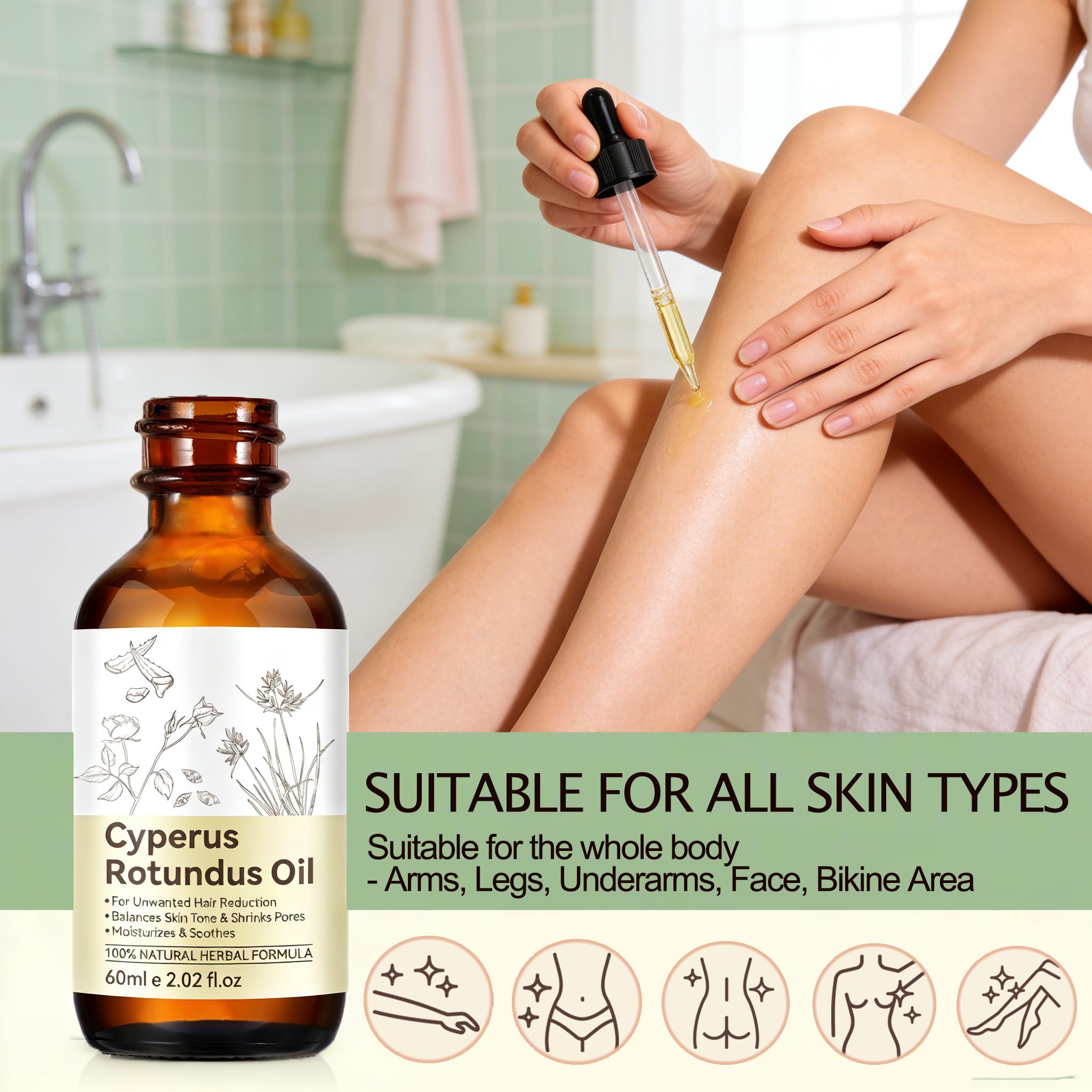 YUEPLATTNMAY bikini-area care with gentle formula minimizes irritation