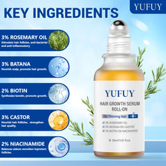 YUFUY precision roll-on applicator with measurement scale for targeted delivery