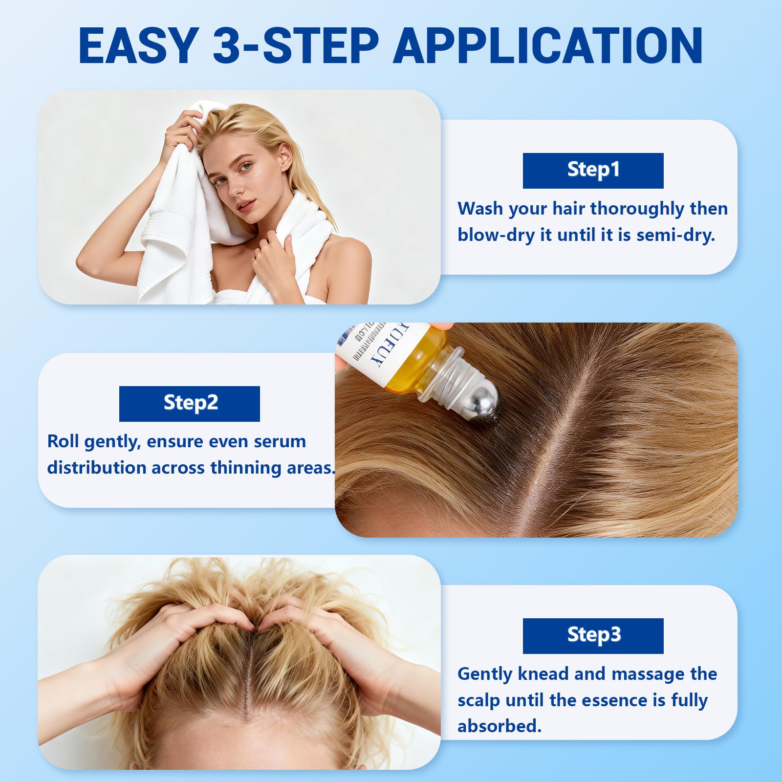YUFUY lightweight non greasy finish on hair and scalp