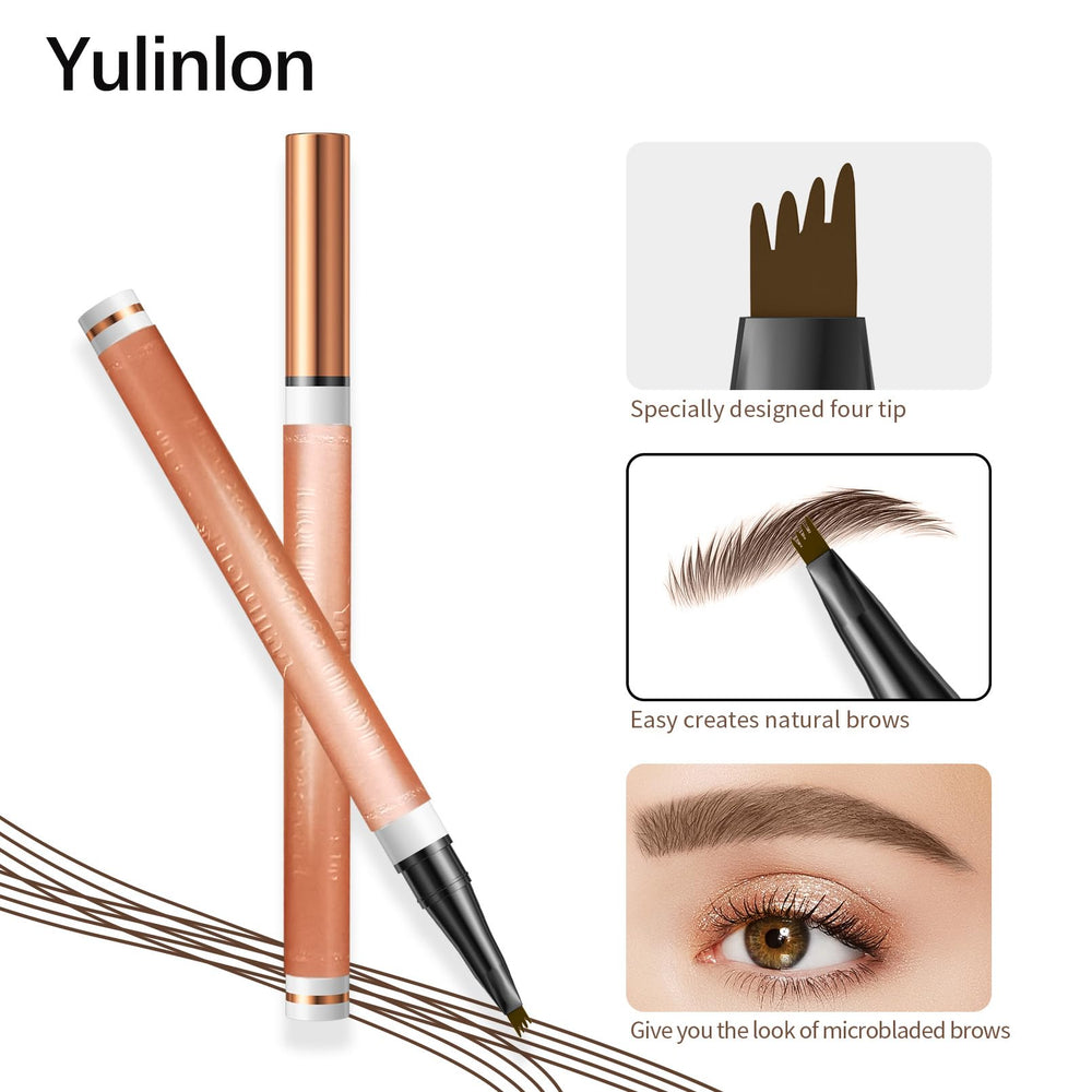 Yulinlon brow pen works with all brow colors for versatile looks.