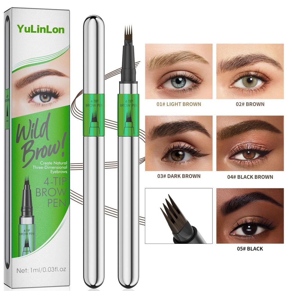 Yulinlon natural 3D brow effect on brows for fuller look.