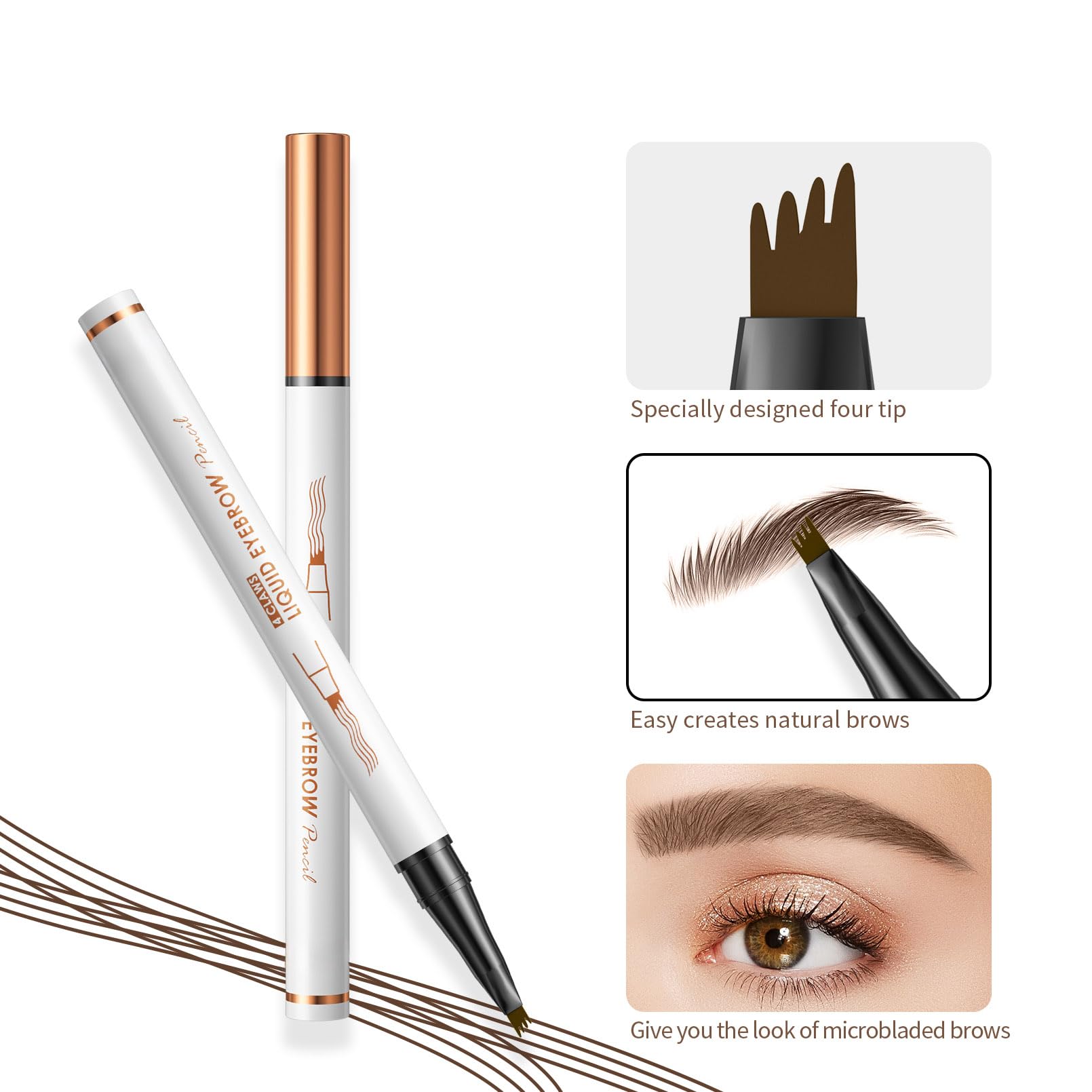 Yulinlon Q707 beginner-friendly brow pen simplifies shaping and definition.