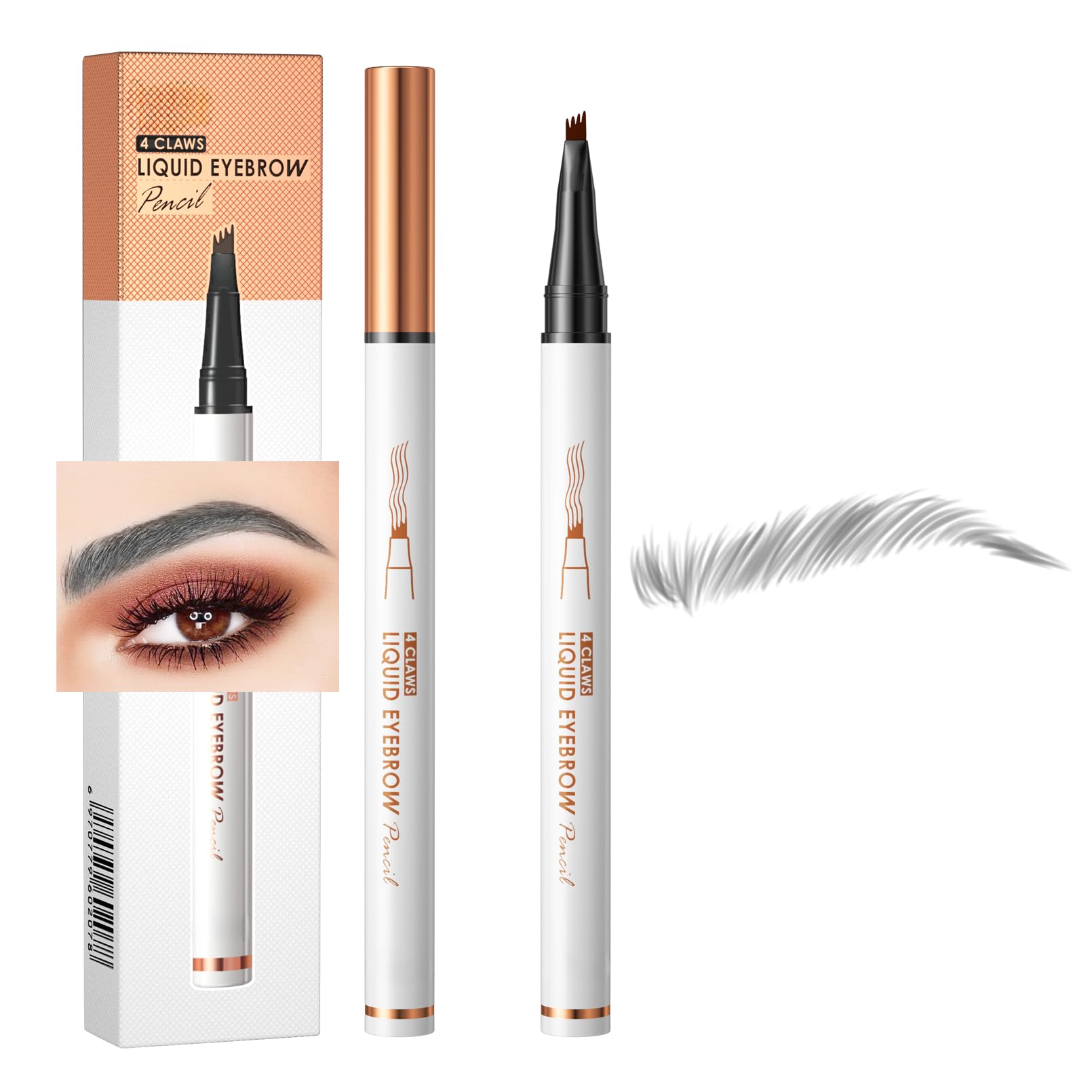 Yulinlon Q707 four-tip brow pen applying precise, natural-looking strokes.