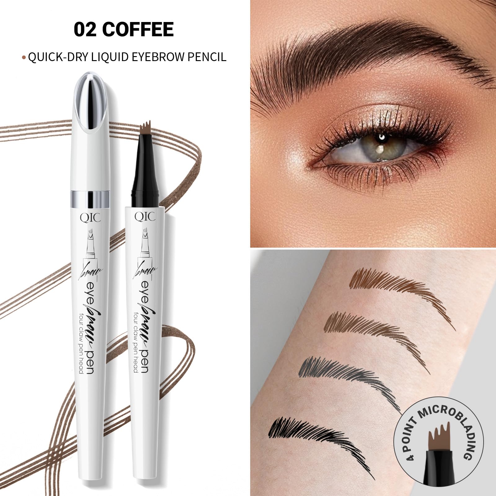 Yulinlon Q709 Brow Master shows long-lasting transfer-resistant finish.