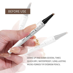 Yulinlon Q709 Brow Master in-use demonstrating easy-glide liquid formula.