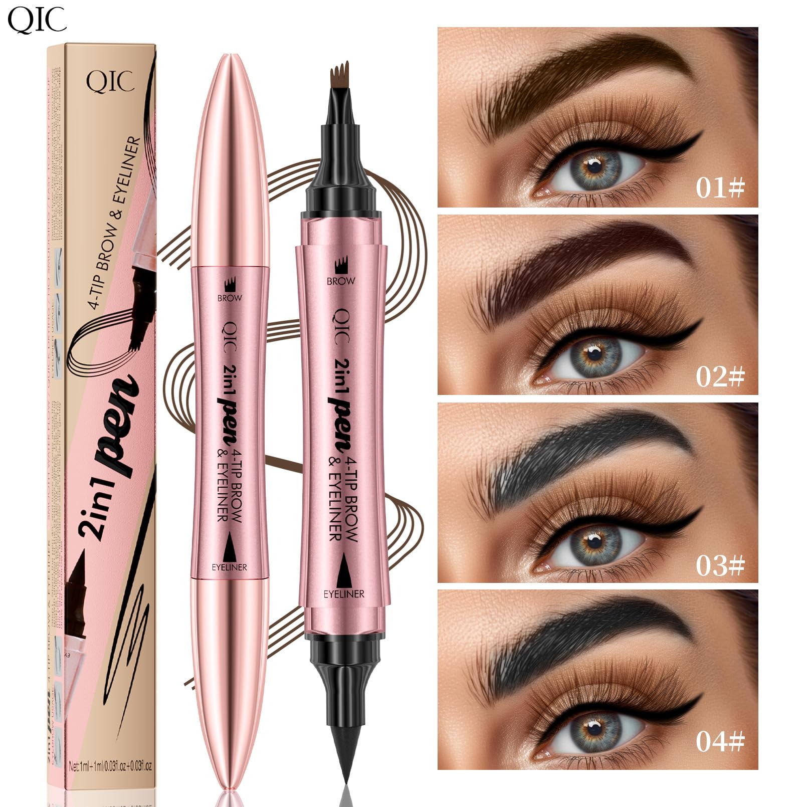 Yulinlon Q710 compact-design pens fit easily in a cosmetic bag.