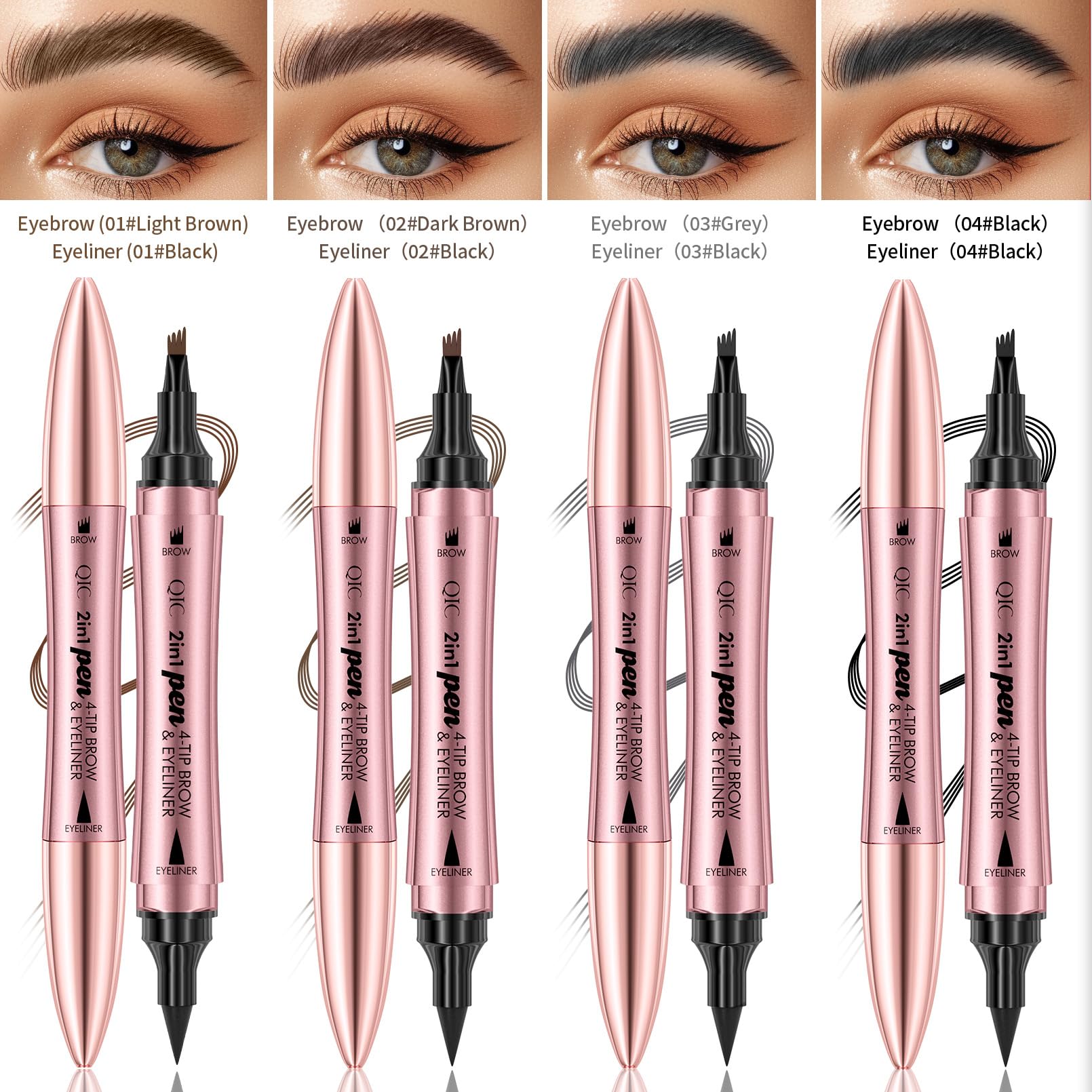 Yulinlon Q710 long-wear formula keeps brows and liner intact all day.