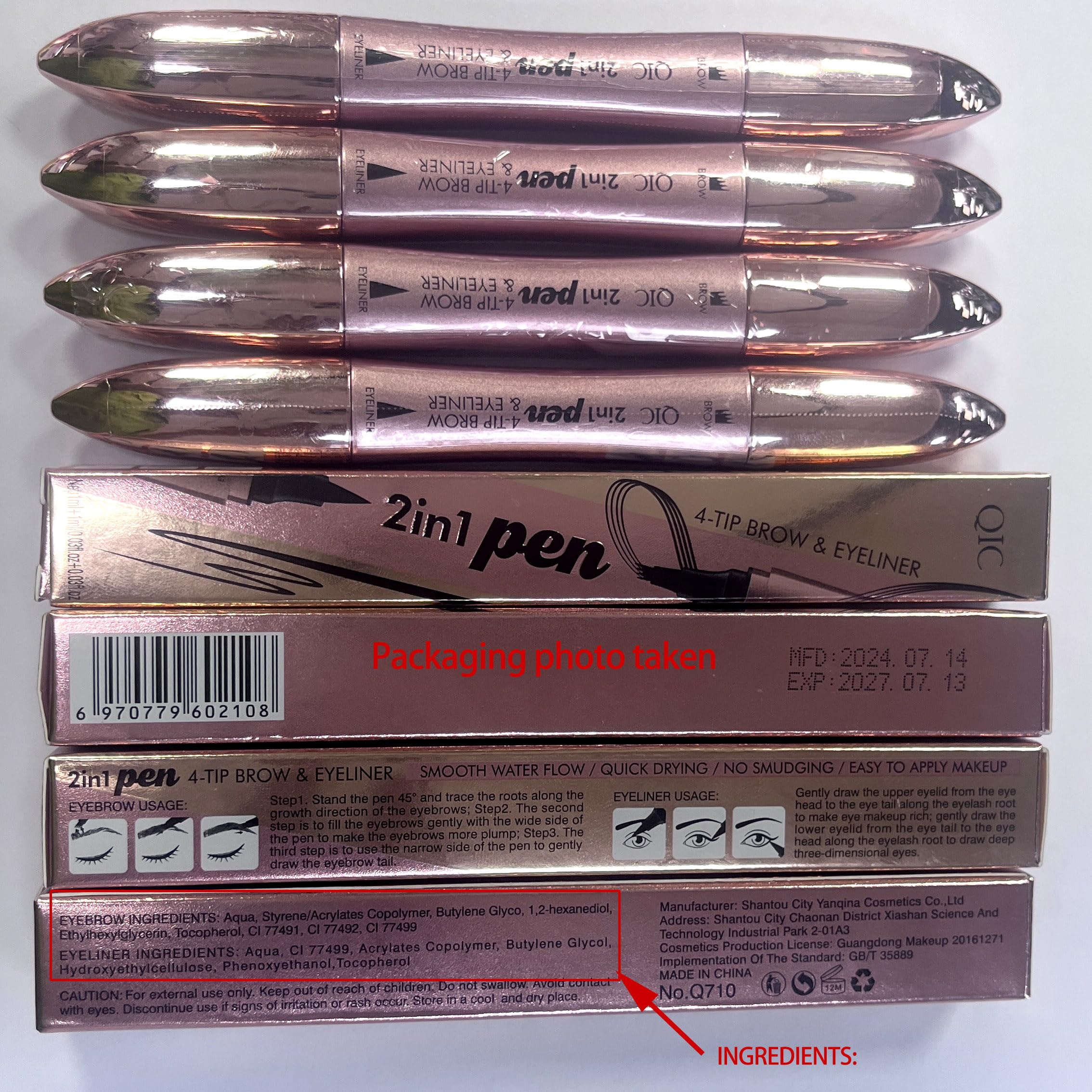 Yulinlon Q710 on-the-go touchups simplify quick brow and liner refresh.