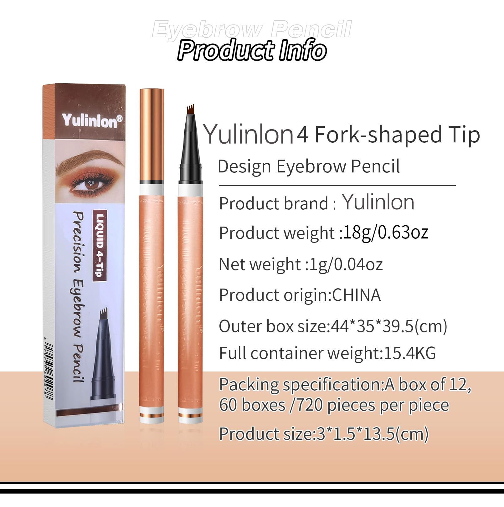 Yulinlon waterproof formula stays in place through sweat and humidity.