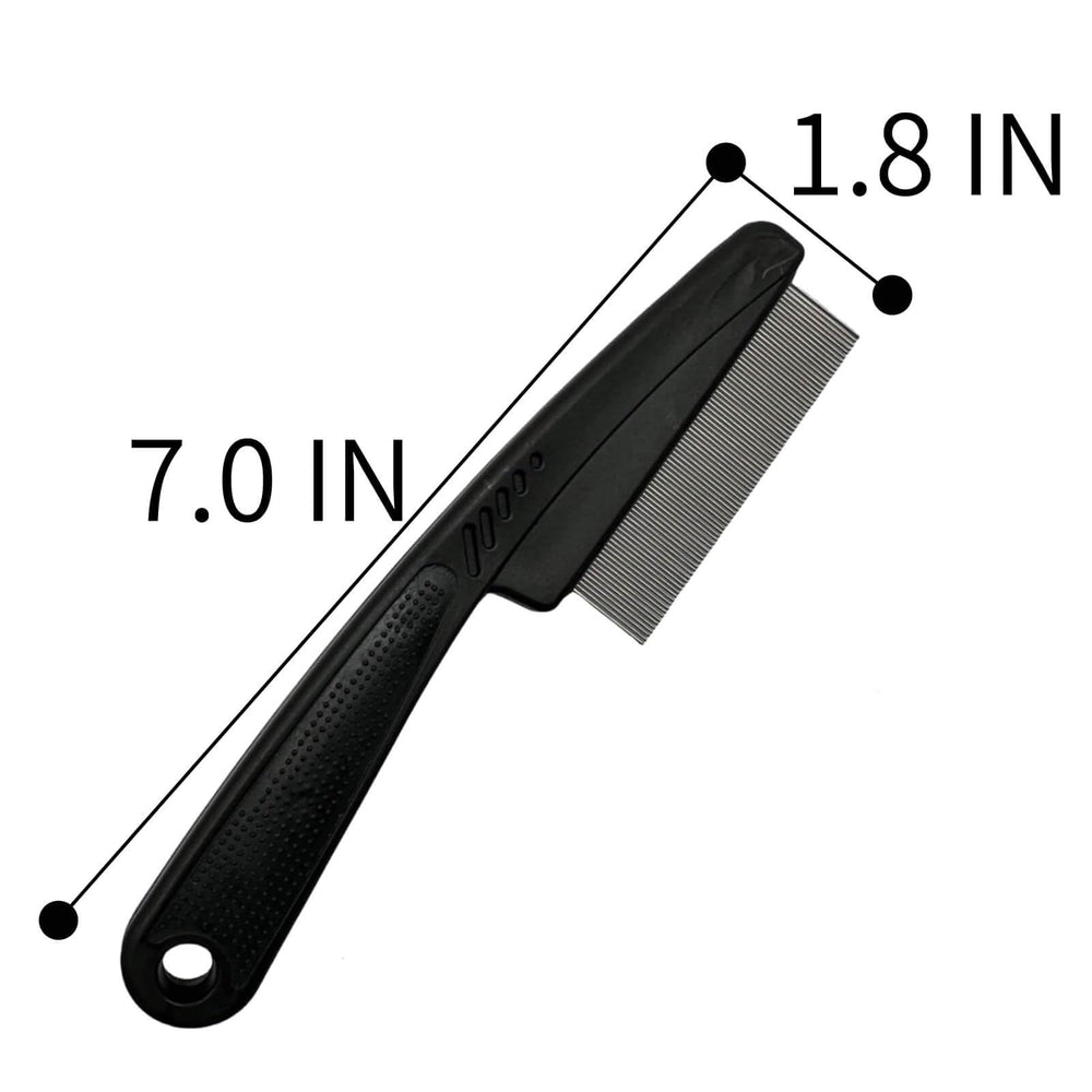 yumflan dandruff comb anti slip handle in use for steady grooming