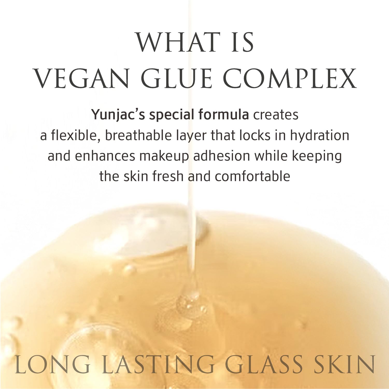 YUNJAC Base Prep on skin showing improved foundation grip.