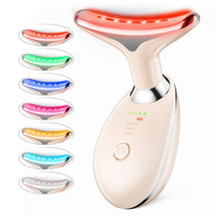 YUNRUO neck face massager pink compact design for travel and daily use.