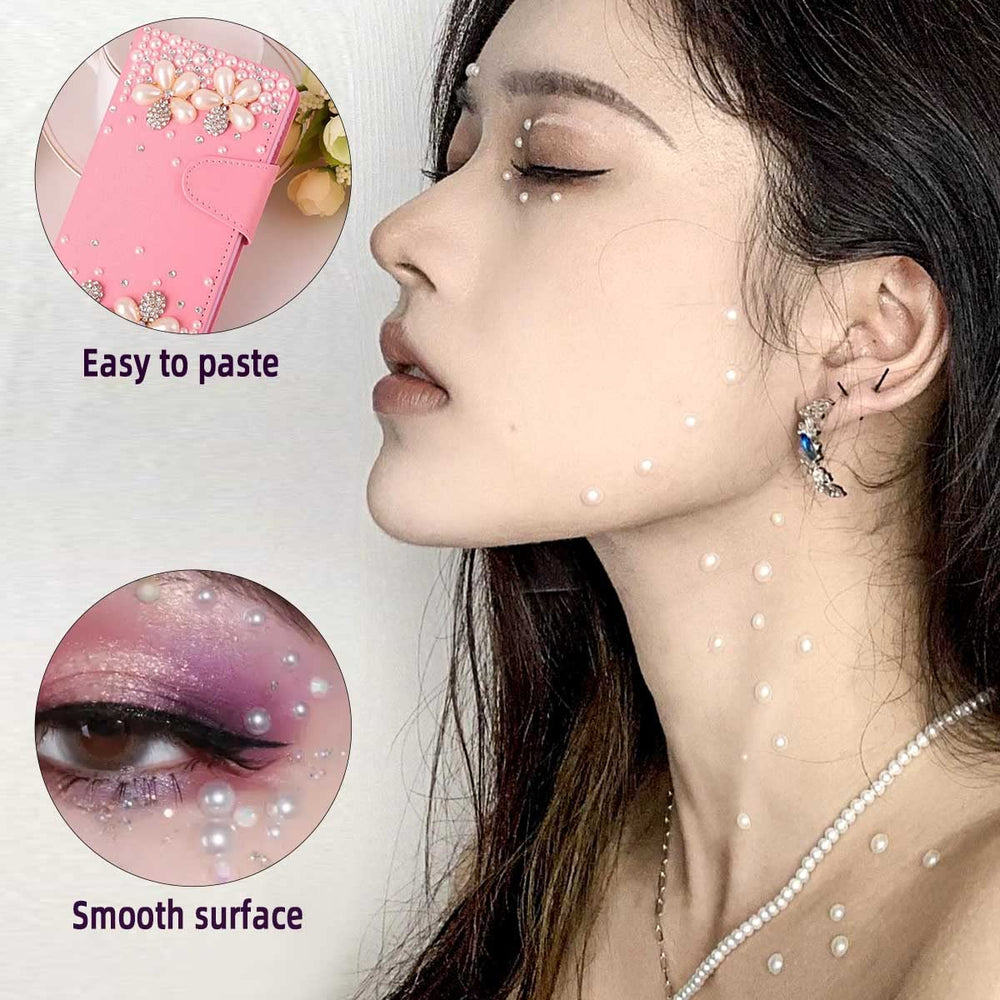 Yuntop pearl stickers suitable for skin and nails with gentle adhesion.