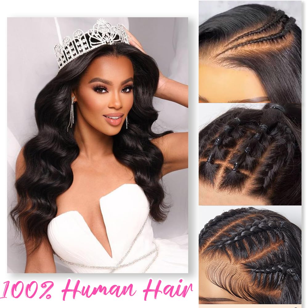 YUNXING glueless wig with adjustable straps and three combs for secure fit.