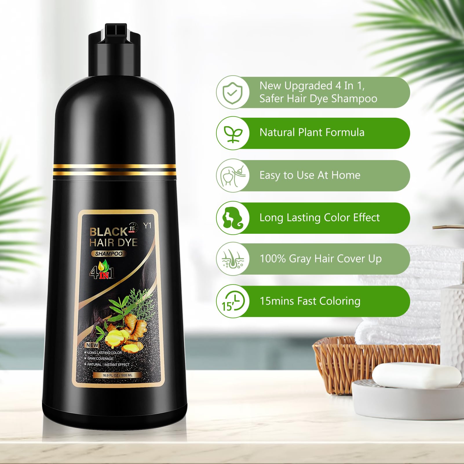 YUOLITA 4-in-1 action combines dyeing, conditioning, and cleansing.