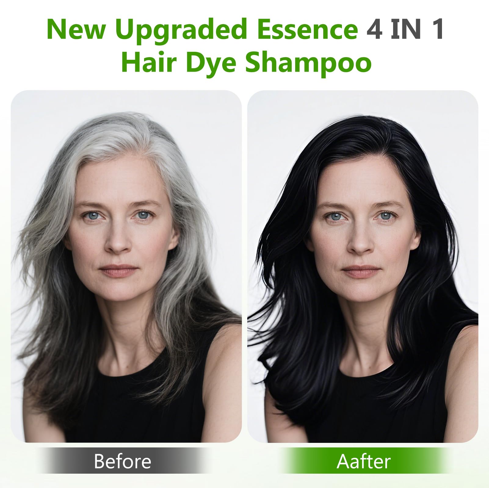 Applying YUOLITA 4-in-1 colors gray strands evenly.