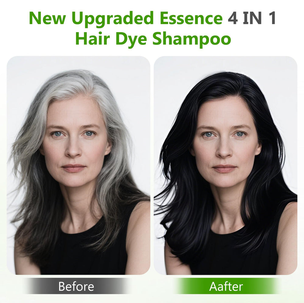 Applying YUOLITA 4-in-1 colors gray strands evenly.