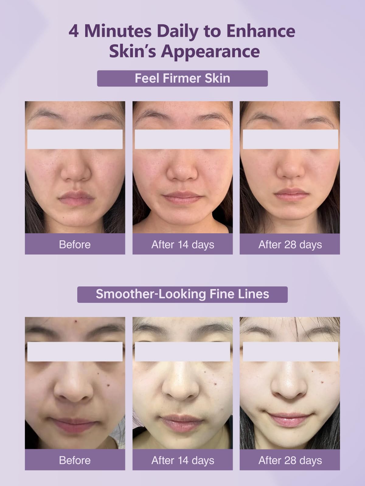 Yuonry heat and cooling modes for comfortable spa-like skincare sessions.