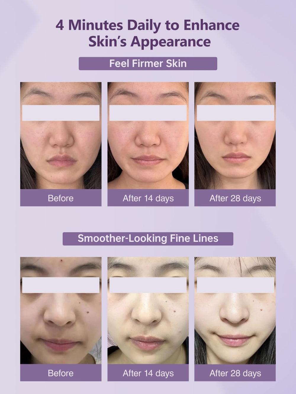 Yuonry heat and cooling modes for comfortable spa-like skincare sessions.