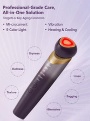 Yuonry microcurrent facial device tightening contours and boosting product absorption.