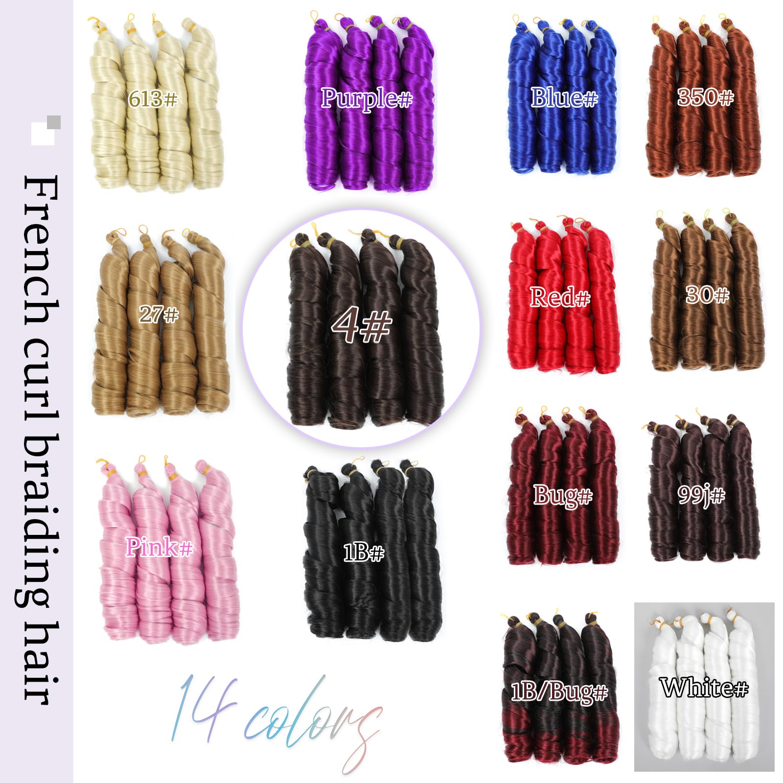 Yuriait 24in pre-stretched ends for easy braiding or crochet
