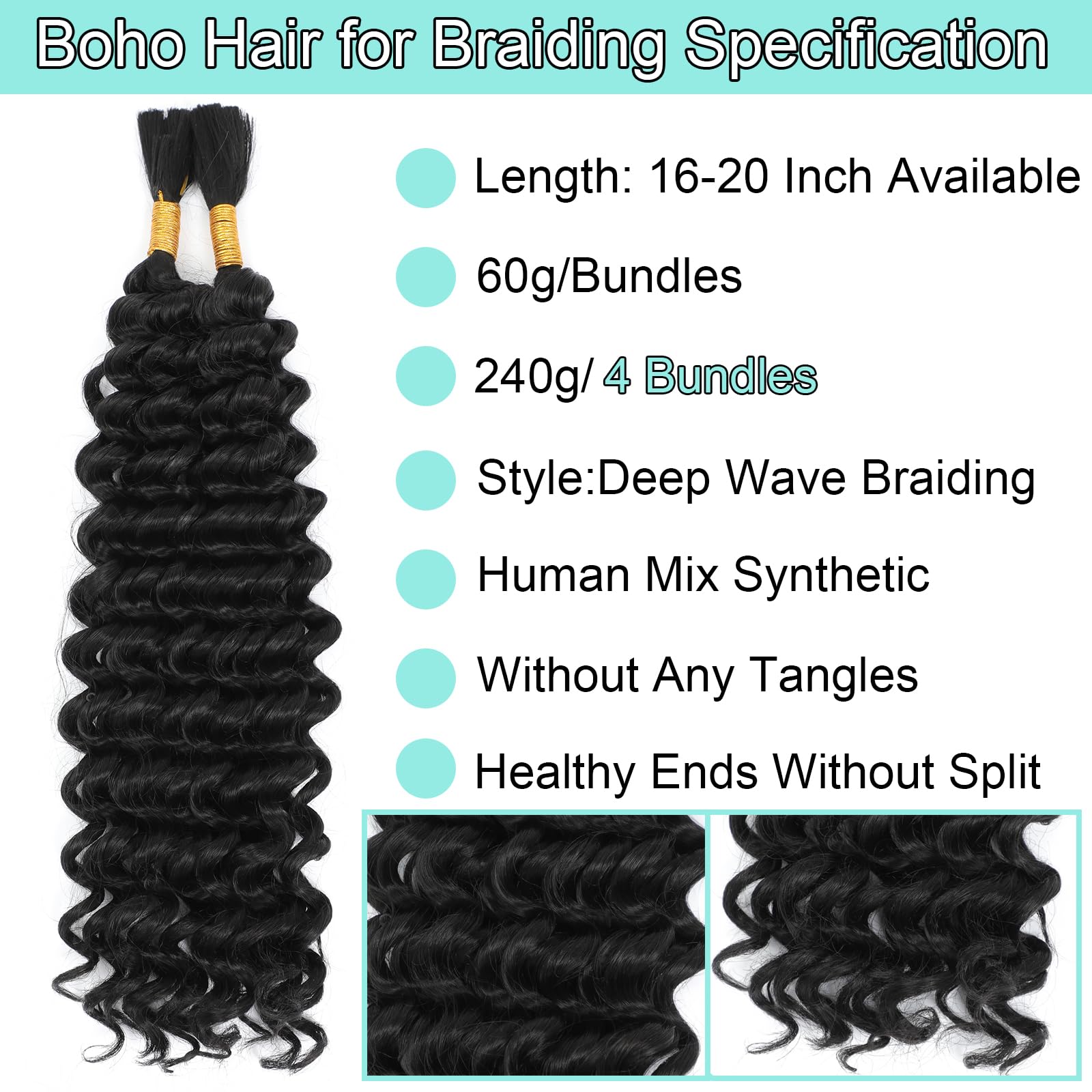 YUUYEE easy to braid curly hair, ideal for quick daily looks.