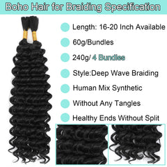 YUUYEE easy to braid curly hair, ideal for quick daily looks.