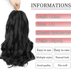 Yuuyee French Curl Braiding Hair 14inch pre-stretched design enables easy installation.