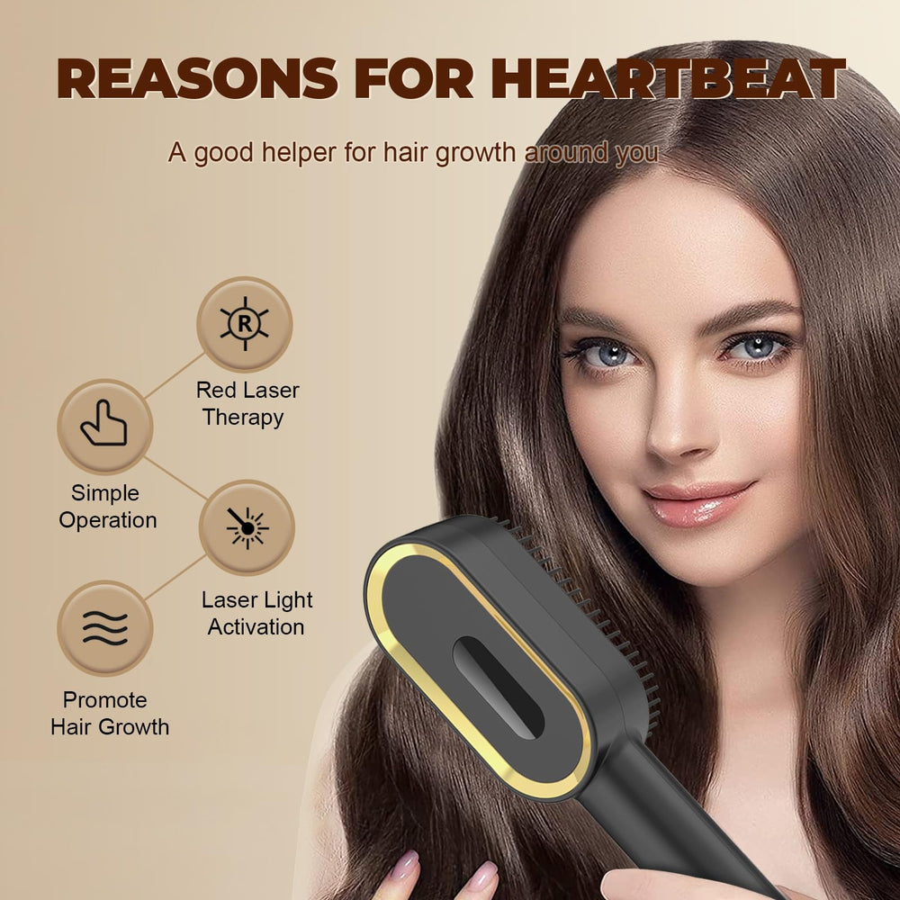 Yuxian laser hair growth comb in hand for easy grip and portability
