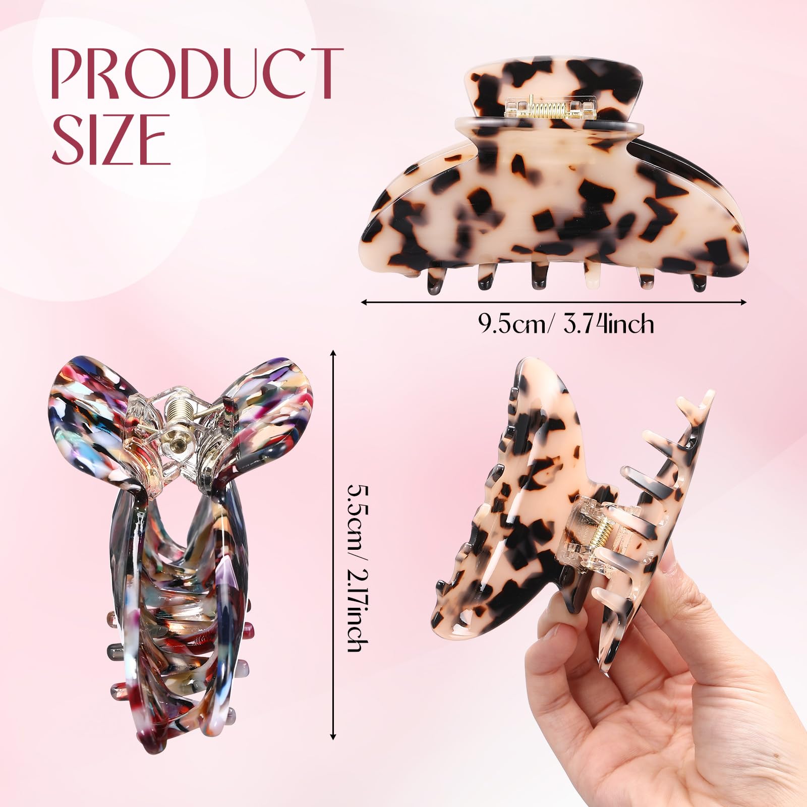 Yuxung large dark brown acrylic hair clip provides reliable grip and subtle style