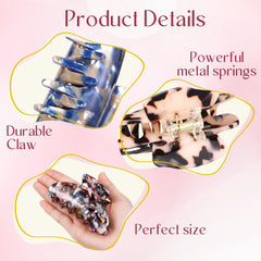 Yuxung large light brown acrylic hair clip offers gentle hold for everyday wear