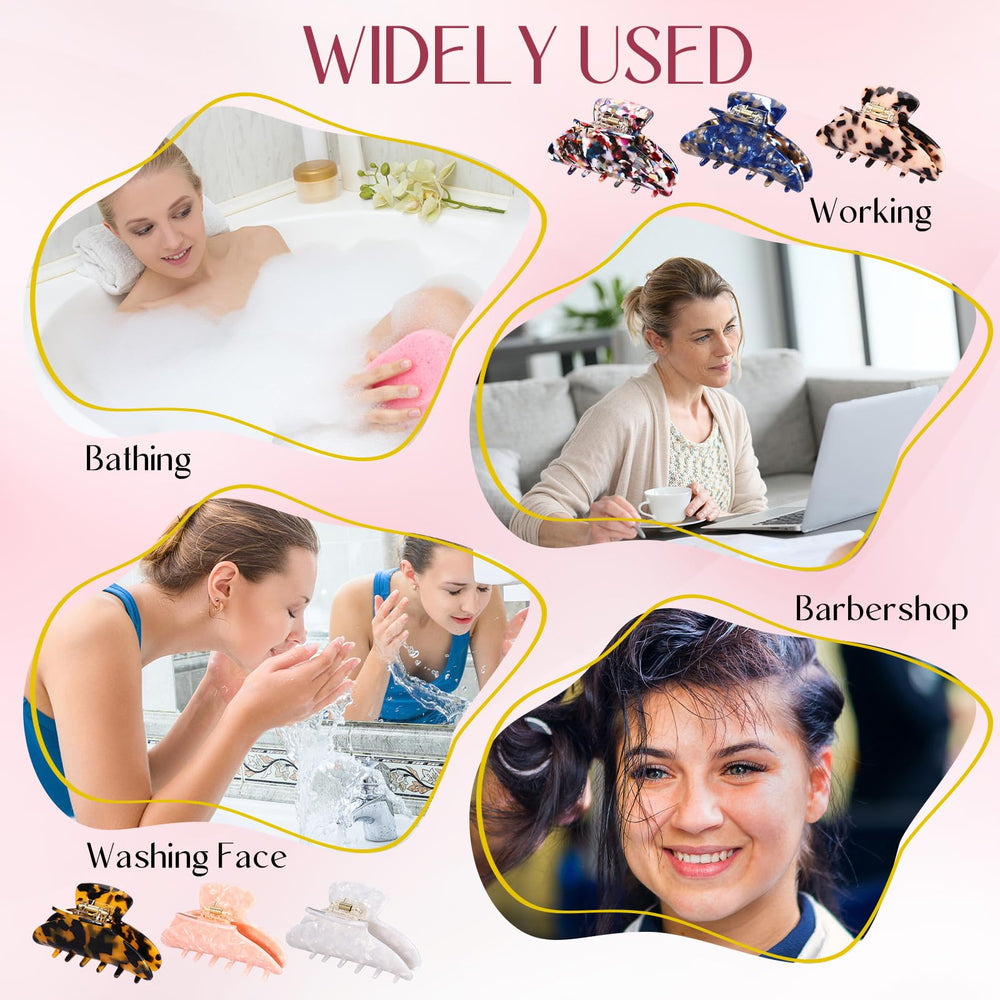 Yuxung large multicolor acrylic hair clip complements outfits with a strong grip