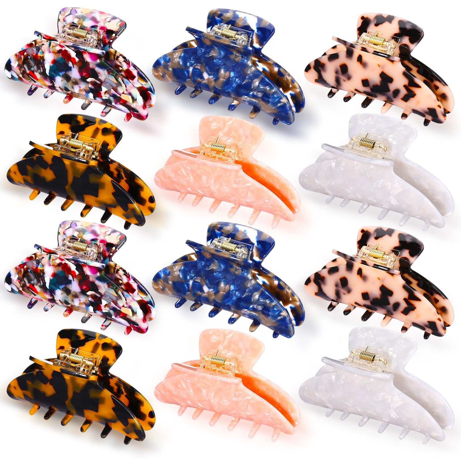 Yuxung large white acrylic hair clip for secure, non-slip hold on hair