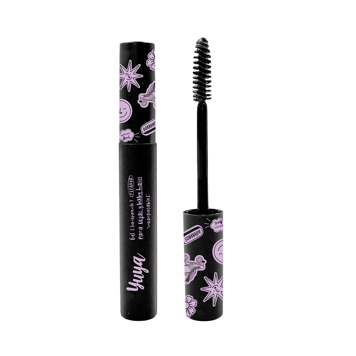 YuYa eyebrow gel applicator brush demonstrating efficient brow shaping and flyaway control
