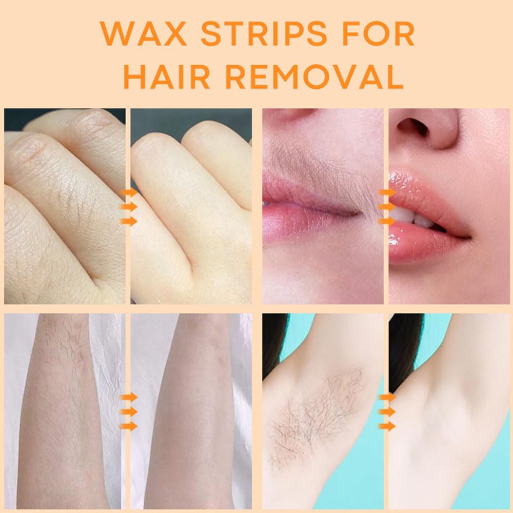 YUYAJK wax-strips peel-and-remove action close-up