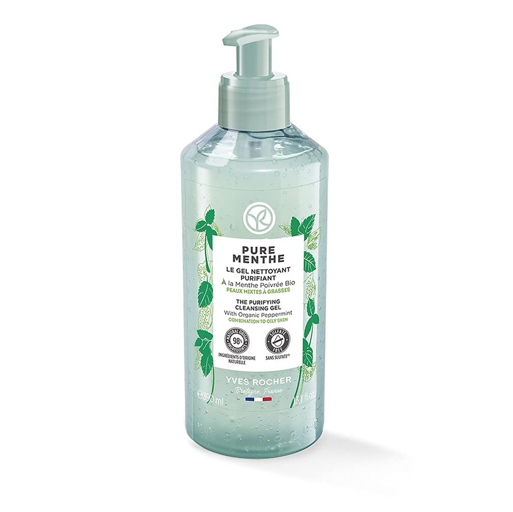Yves Rocher Purifying Cleansing Gel with Pure Menthe purifies and refreshes skin.
