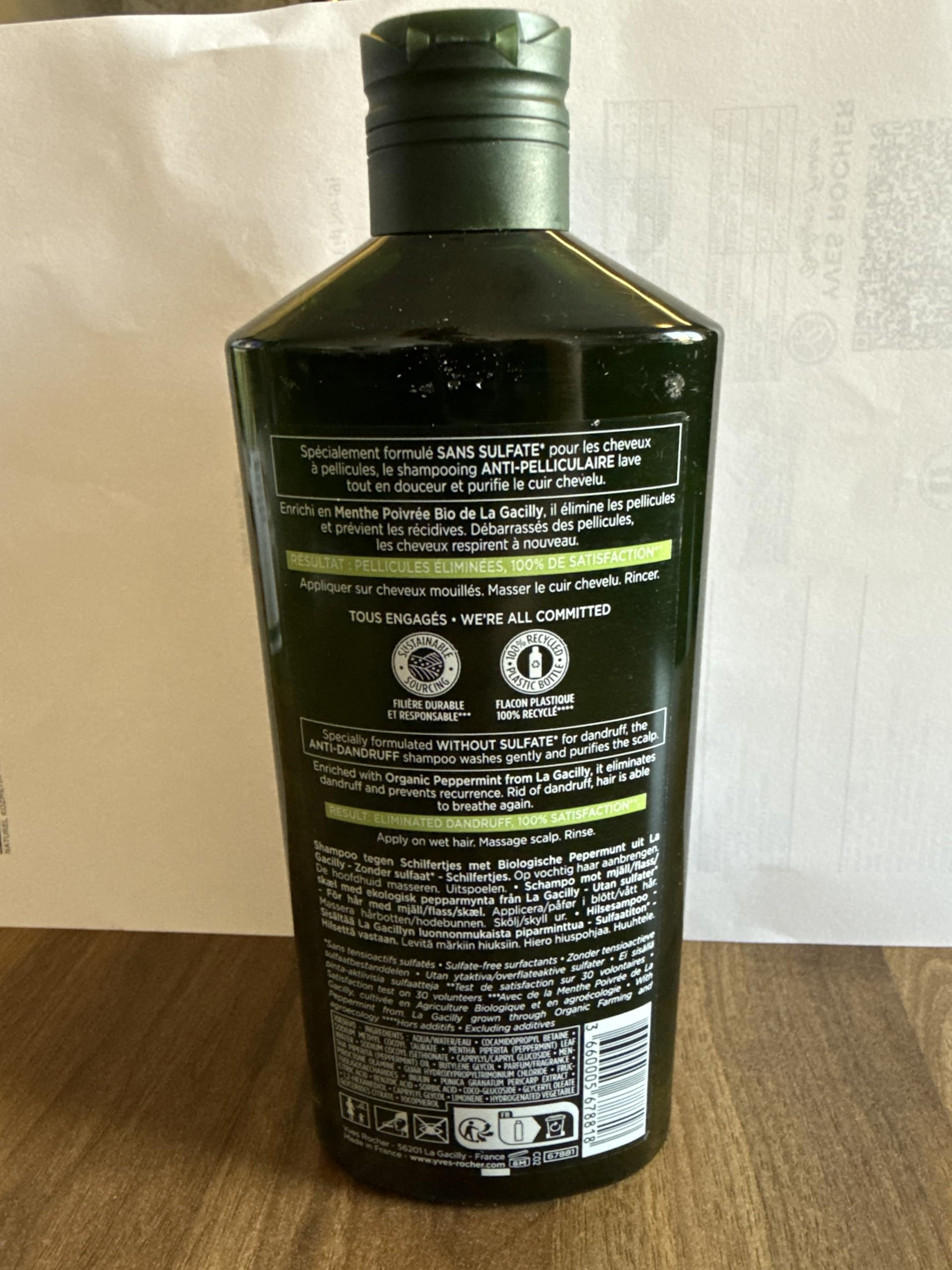 Hair-wash scene suggests scalp-friendly care from Yves Rocher shampoo