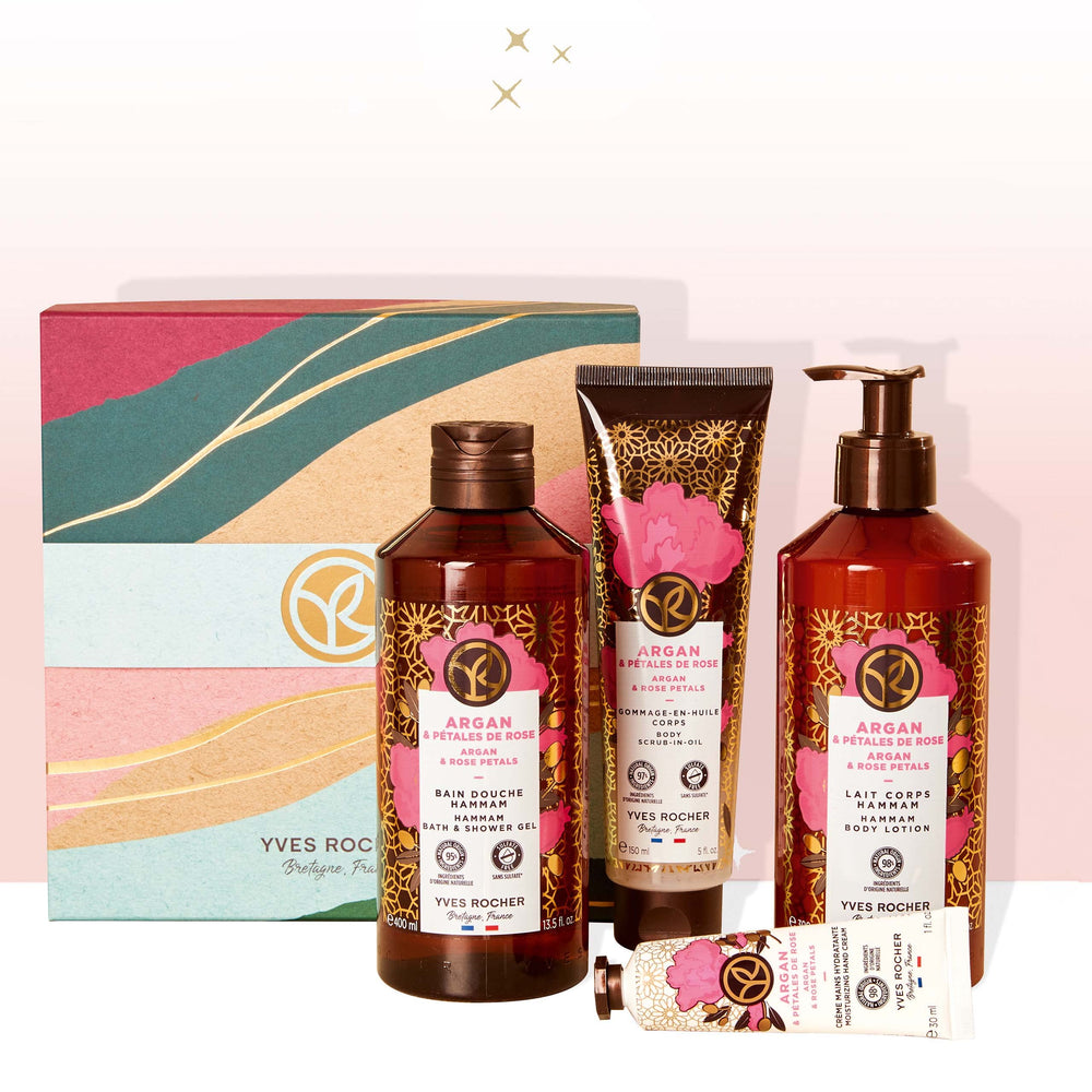 Yves Rocher Bath Gel shows 95 percent natural-origin ingredients for gentle cleansing.