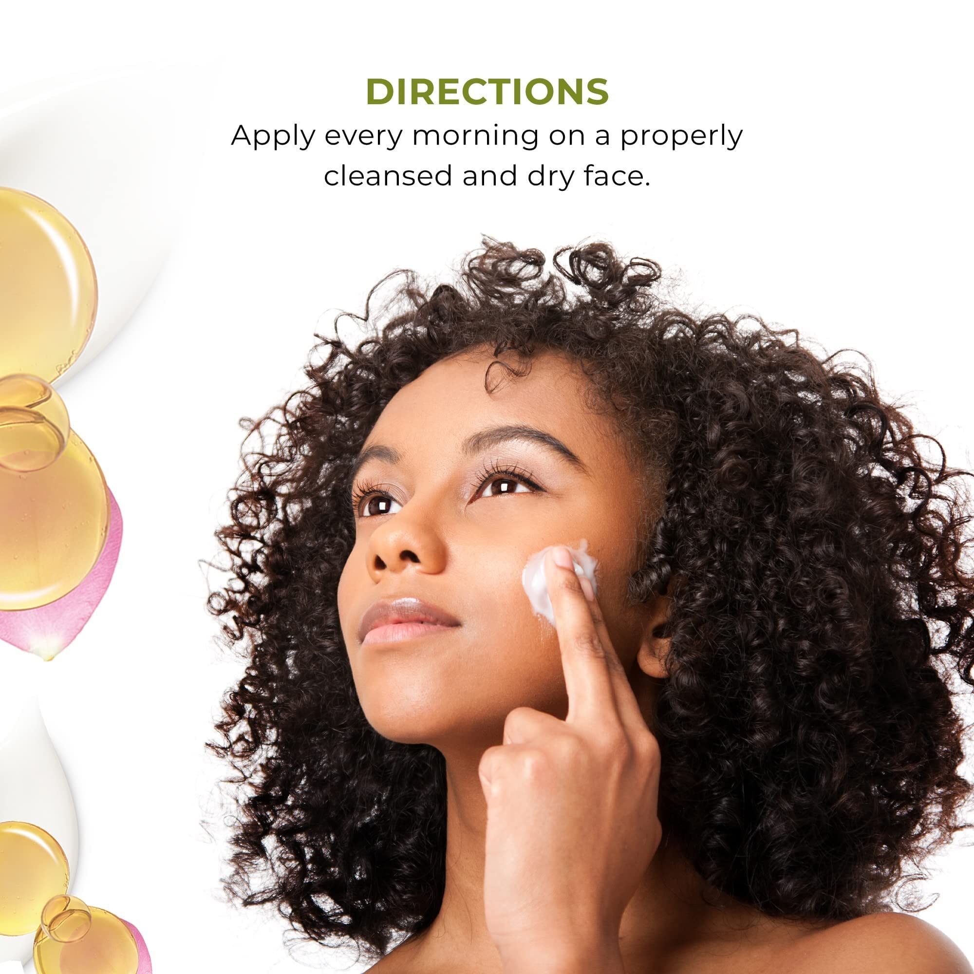 Yves Rocher day cream swatch on skin demonstrates smooth, nourished appearance.