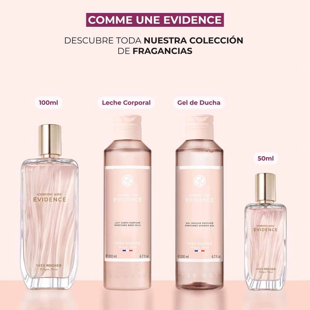 Yves Rocher Comme Une Evidence EDP box highlights elegant presentation.