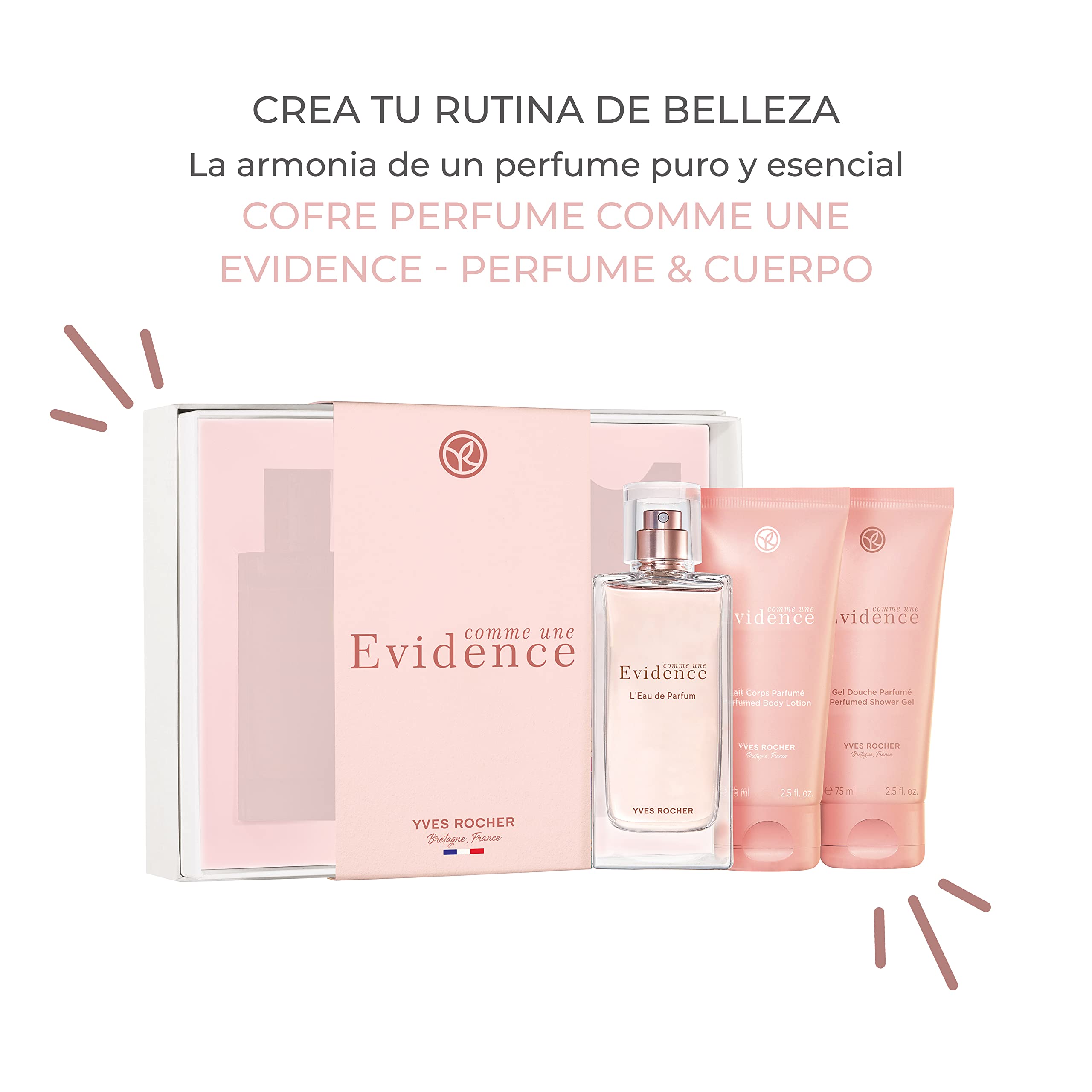 Yves Rocher Comme Une Evidence EDP cap showcasing premium packaging for gifting.