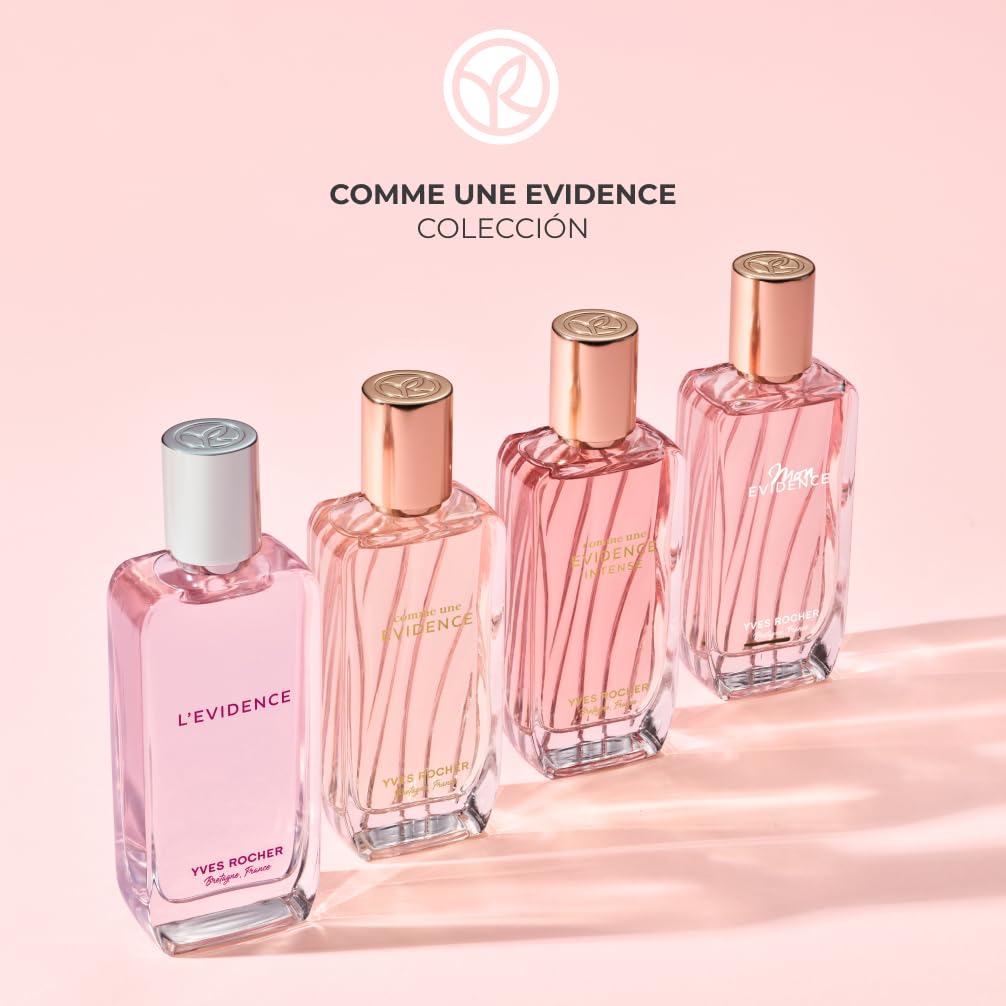 Yves Rocher Comme Une Evidence EDP on-shelf display signals timeless fragrance appeal.