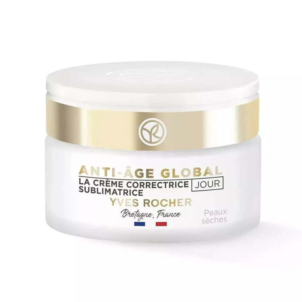 Yves Rocher Complete Anti-Age Day Cream jar showing smoothing and radiance potential.