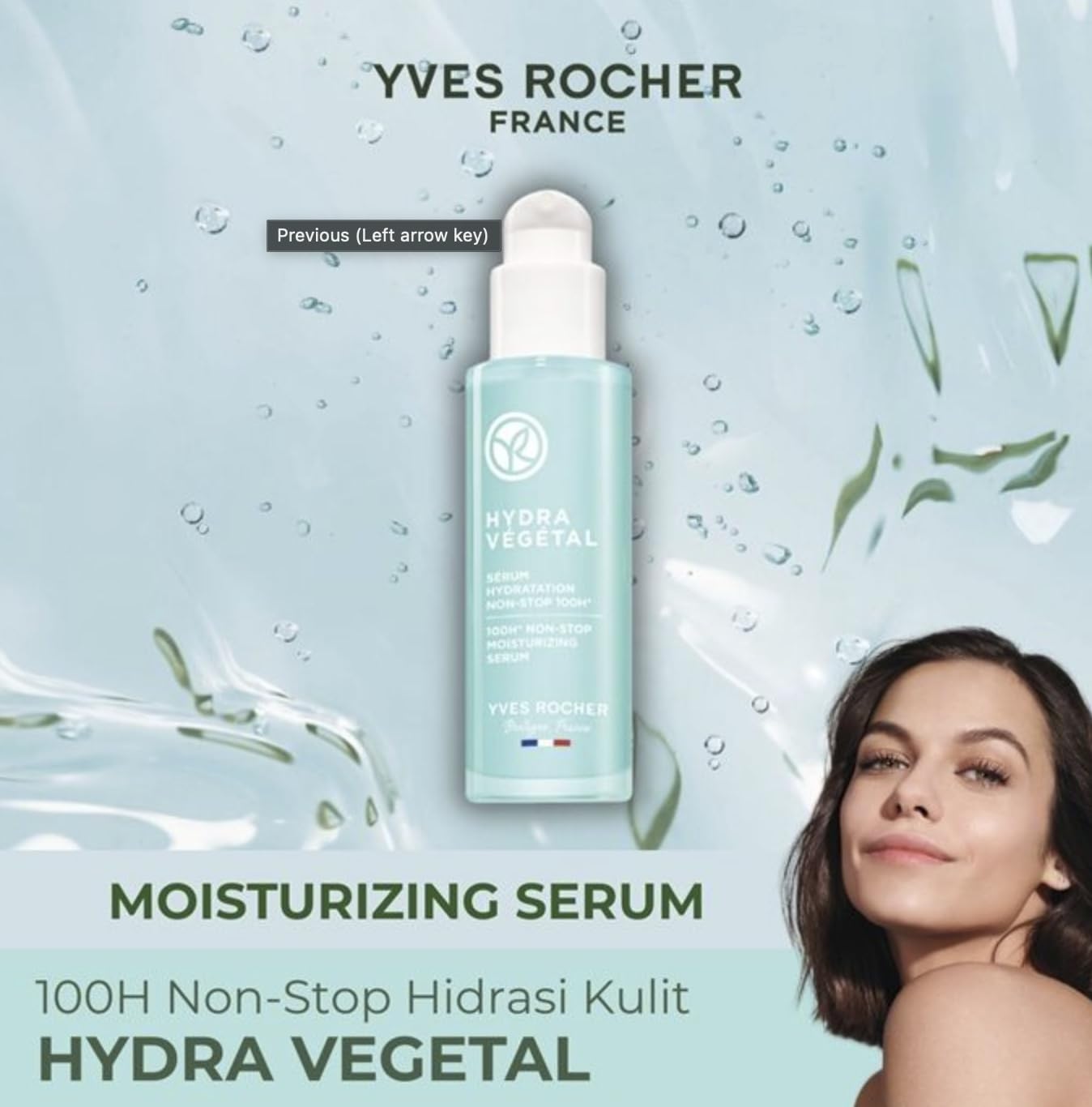 Yves Rocher Hydra Vegetal serum with natural ingredients visual
