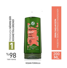 Detangles and smooths, making styling easier with Yves Rocher jojoba conditioner.