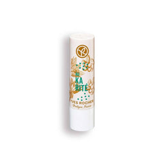 Yves Rocher Karité Lip Balm on display, highlighting shea butter hydration.